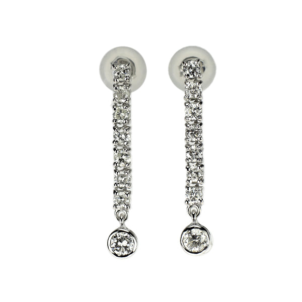 K18WG ダイヤモンド ピアス 0.50ct