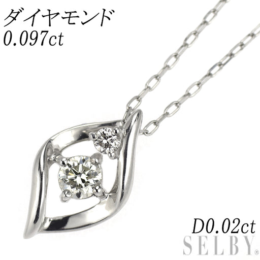 Pt900 ダイヤモンド Pt850 スマイルダイヤモンドネックレス プラチナ