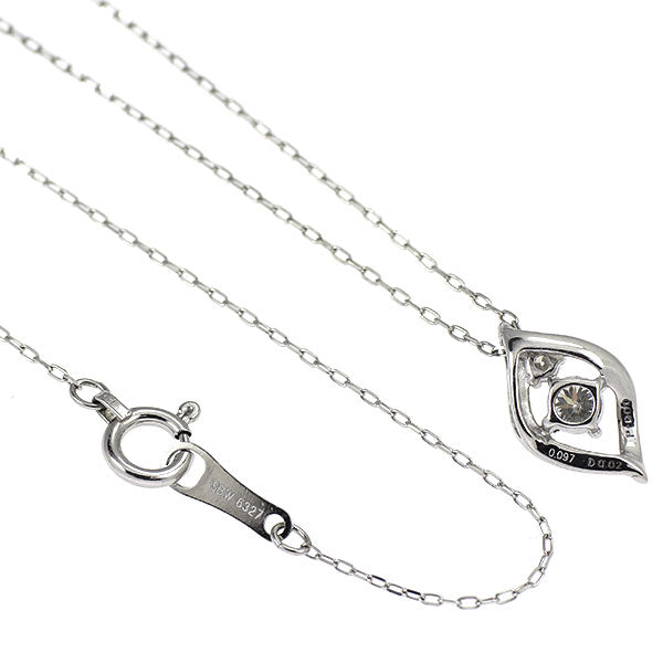 Pt900/ Pt850 ダイヤモンド ペンダントネックレス 0.097ct D0.02ct