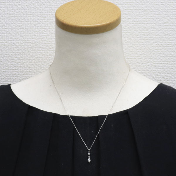 田崎真珠 Pt850 ダイヤモンド ペンダントネックレス 0.19ct