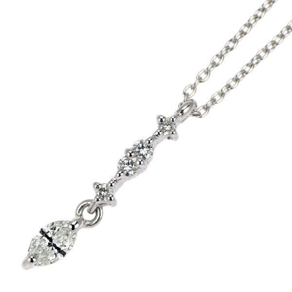 田崎真珠 Pt850 ダイヤモンド ペンダントネックレス 0.19ct