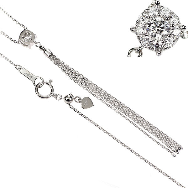 Pt900/ Pt850 ダイヤモンド ペンダントネックレス 0.16ct — セルビー
