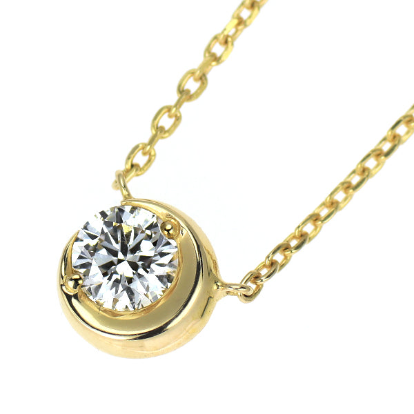 スタージュエリー K18YG ダイヤモンド ペンダントネックレス 0.14ct ムーンセッティング