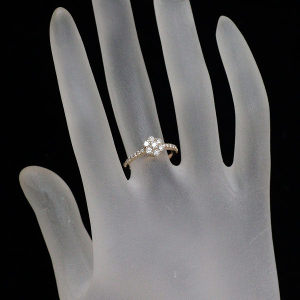 K18PG ダイヤモンド リング 0.50ct フラワー