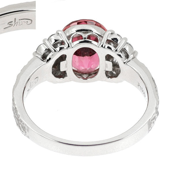田村俊一 Pt900 ピンクトルマリン ダイヤモンド リング 2.49ct D0.32ct