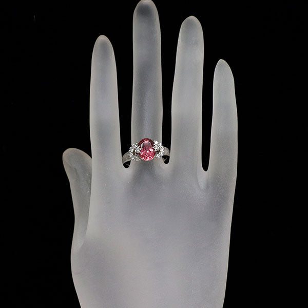 田村俊一 Pt900 ピンクトルマリン ダイヤモンド リング 2.49ct D0.32ct