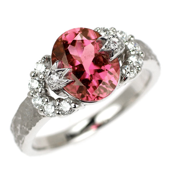 田村俊一 Pt900 ピンクトルマリン ダイヤモンド リング 2.49ct D0.32ct