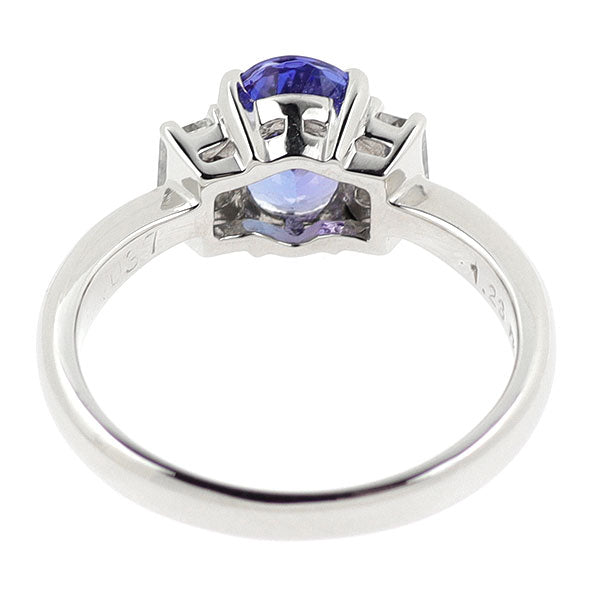 Pt900 タンザナイト ダイヤモンド リング 1.23ct D0.37ct
