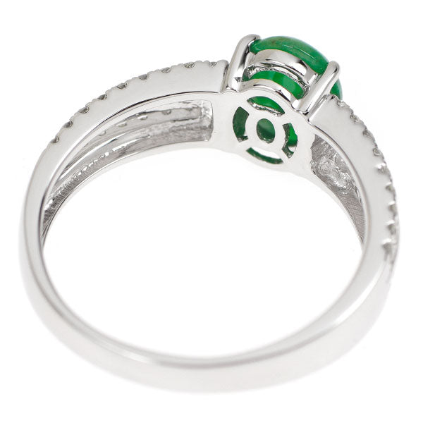 Pt950 翡翠 ダイヤモンド リング 1.24ct D0.28ct — セルビーオンライン