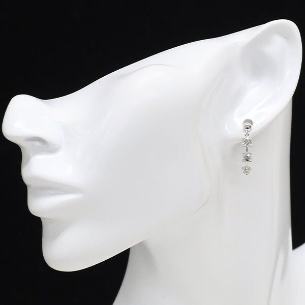 K18WG/K14WG ダイヤモンド ピアス 1.10ct