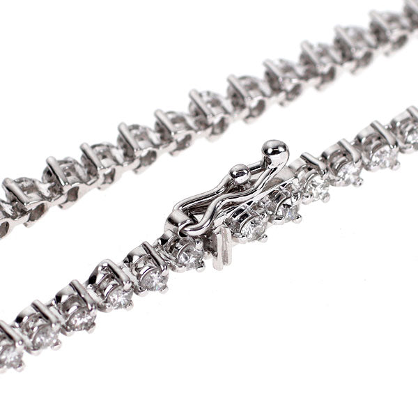 K18WG ダイヤモンド テニス ブレスレット 2.05ct