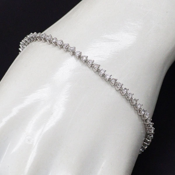 K18WG ダイヤモンド テニス ブレスレット 2.05ct