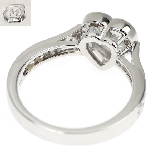 ミキモト Pt950 ハートシェイプ ダイヤモンド ダイヤモンド リング 1.19ct D0.21ct