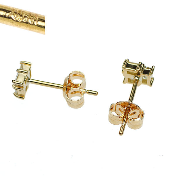 アーカー K18YG ダイヤモンド ピアス 0.16ct モザイクリュール