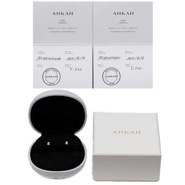 アーカー K18YG ダイヤモンド ピアス 0.16ct モザイクリュール