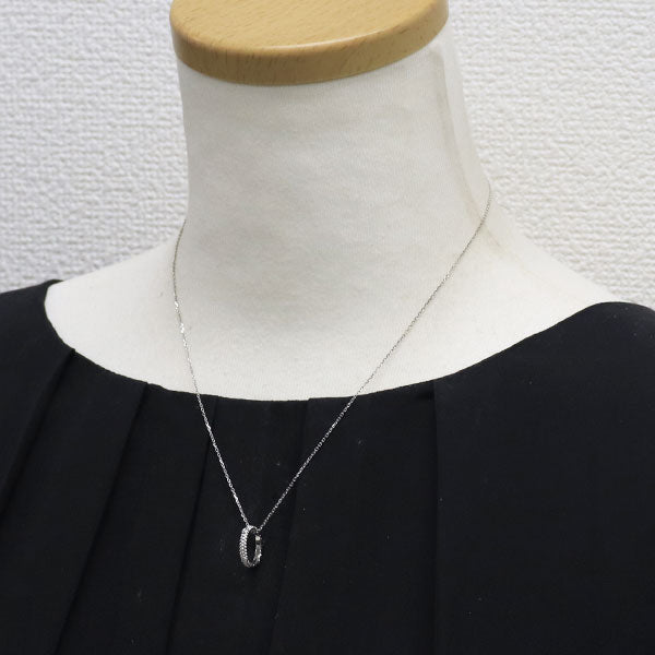 モーブッサン K18WG ダイヤモンド ペンダントネックレス