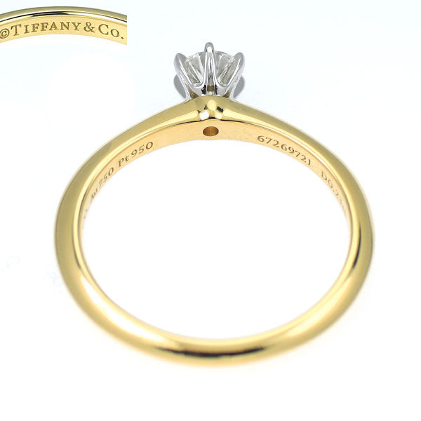 ティファニー K18YG/Pt950 ダイヤモンド リング 0.23ct ソリティア