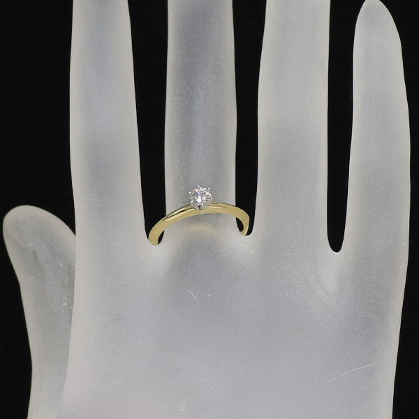 ティファニー K18YG/Pt950 ダイヤモンド リング 0.23ct ソリティア