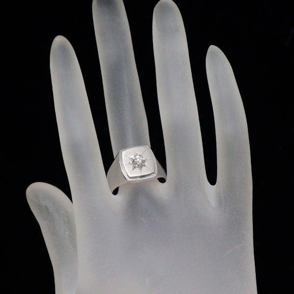 Pt900 ダイヤモンド 印台 リング 0.25ct