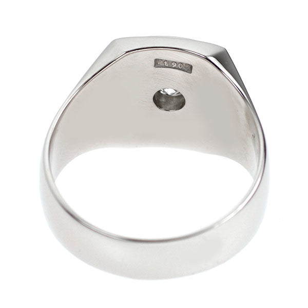 Pt900 ダイヤモンド 印台 リング 0.25ct