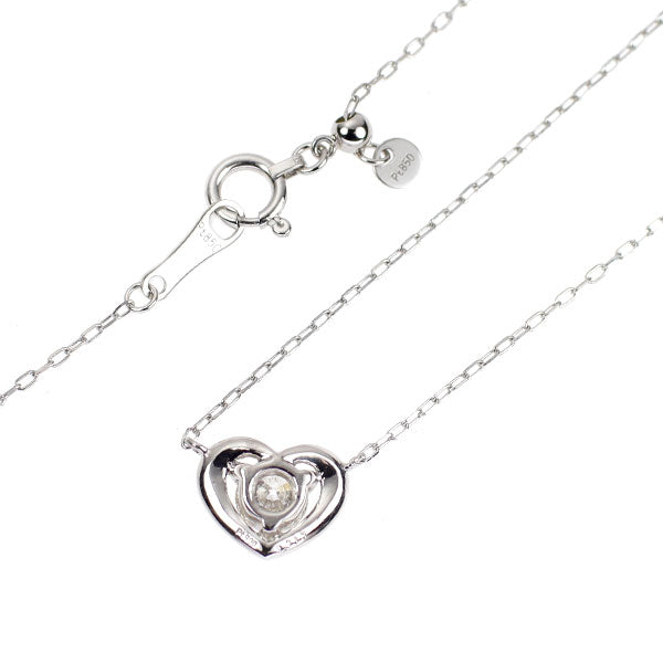 Pt900/ Pt850 ダイヤモンド ペンダントネックレス 0.317ct G SI2 EX ハート
