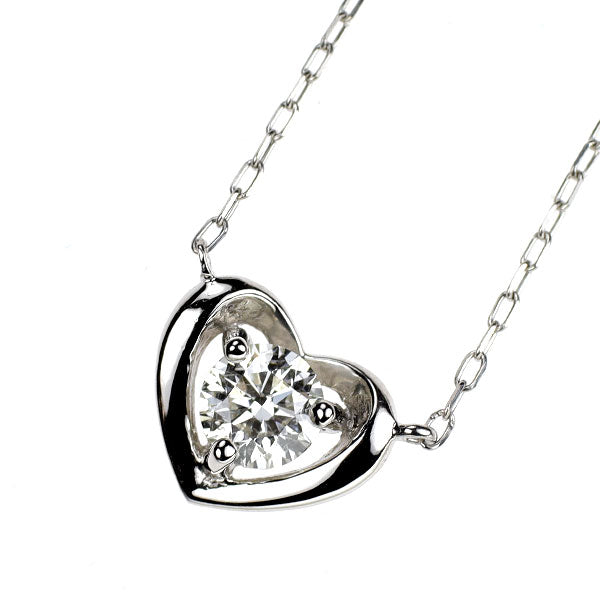 Pt900/ Pt850 ダイヤモンド ペンダントネックレス 0.317ct G SI2 EX ハート