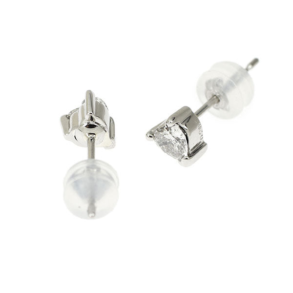 Pt900 ハートシェイプ ダイヤモンド ピアス 0.518ct D/E SI1