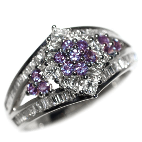 GSTV 希少 Pt950 アレキサンドライト ダイヤモンド リング 0.40ct D0.65ct