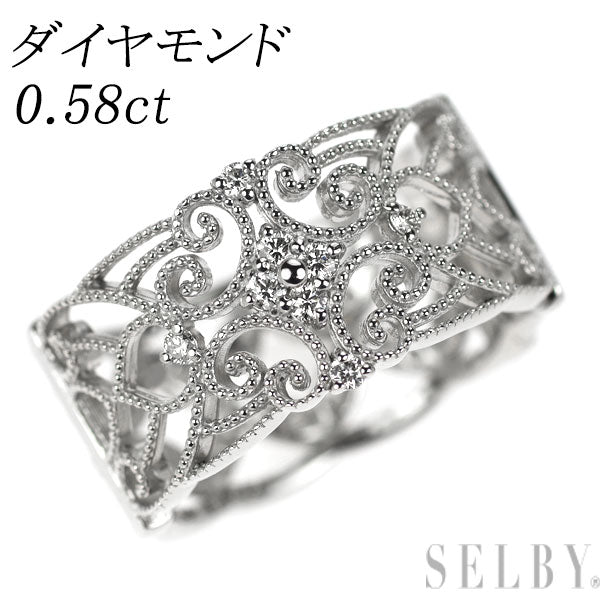 Pt900 ダイヤモンド リング 0.58ct