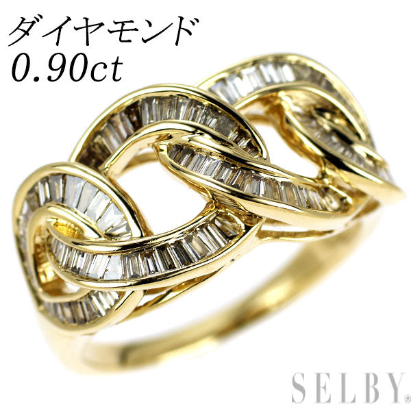 K18YG ダイヤモンド リング 0.90ct