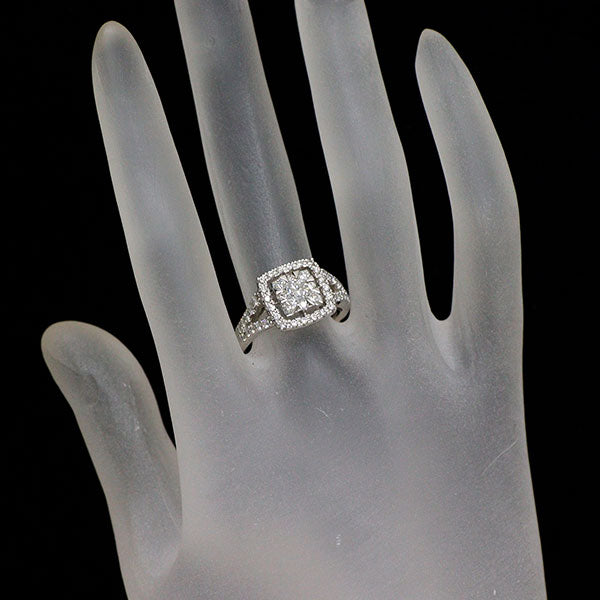 Pt900 ダイヤモンド リング 0.300ct 0.65ct