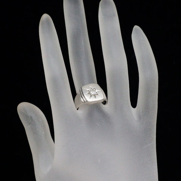 Pt900 ダイヤモンド 印台リング  0.20ct