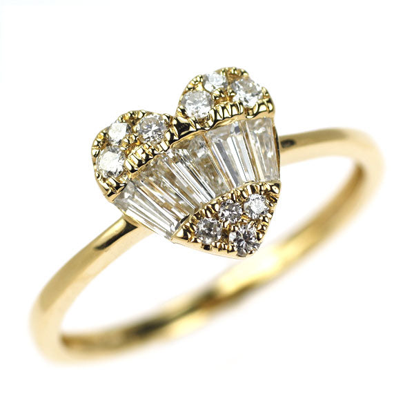 K18YG ダイヤモンド リング 0.50ct ハート