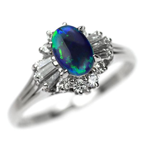 Pt900 オパール‪✕‬ダイヤモンド リング Pt900 オパール ダイヤモンド リング 0.57ct D0.43ct — セルビー