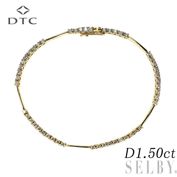 DTC K18YG ダイヤモンド ブレスレット 1.50ct LINE