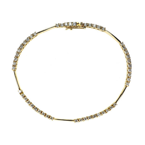 DTC K18YG ダイヤモンド ブレスレット 1.50ct LINE