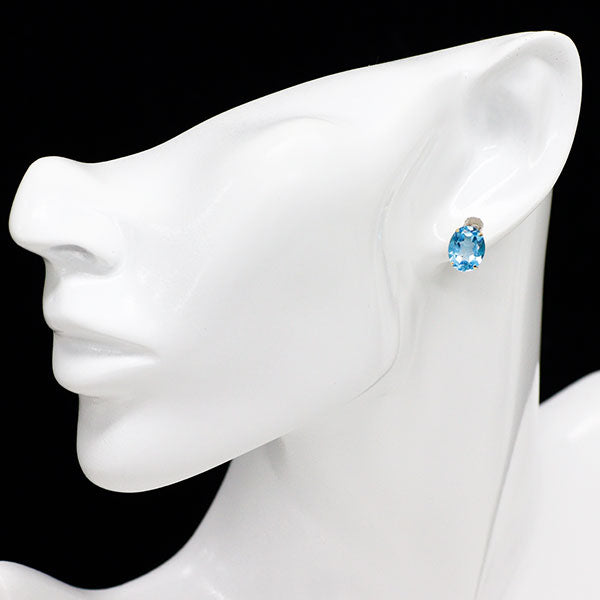 K18YG ブルートパーズ ピアス 5.00ct
