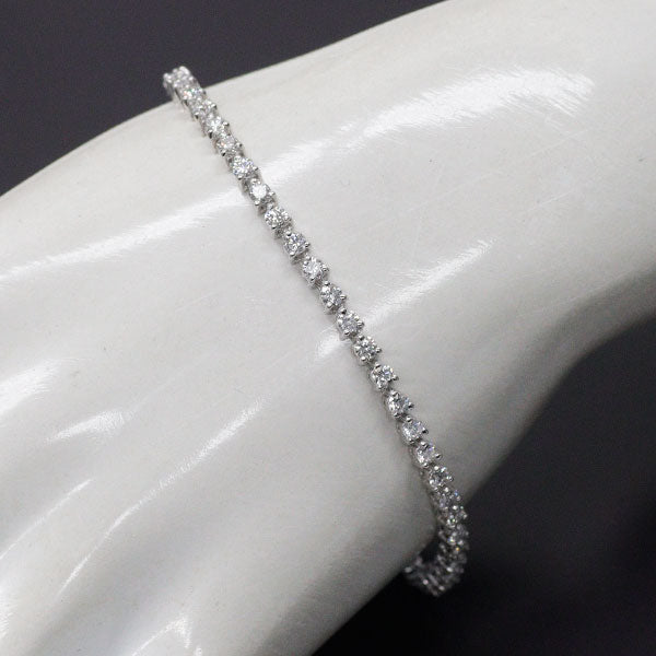 K18WG ダイヤモンド テニス ブレスレット 3.18ct