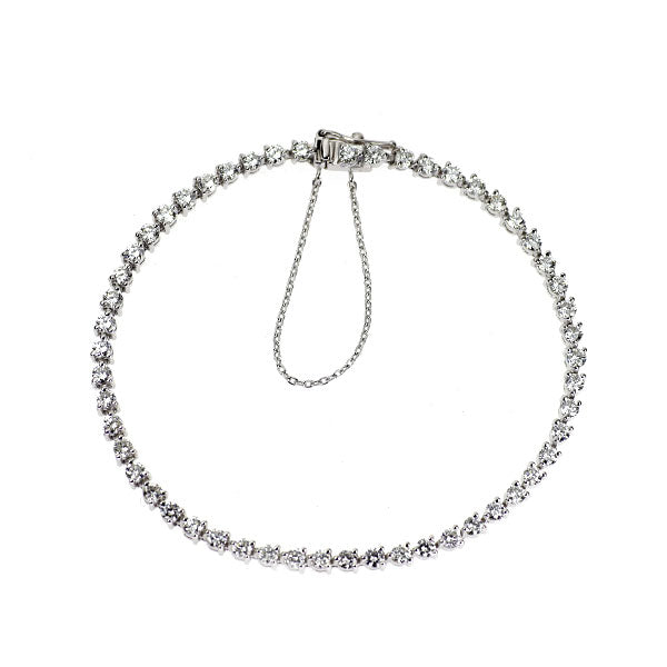 K18WG ダイヤモンド テニス ブレスレット 3.18ct