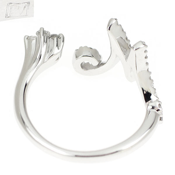 ポンテヴェキオ K18WG ダイヤモンド リング 0.30ct イニシャル「M」