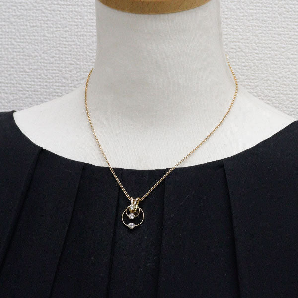 ウォルサム K18YG ダイヤモンド ペンダントネックレス 0.75ct