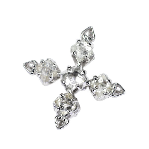 K18WG ラフカット ダイヤモンド ペンダントトップ 0.30ct