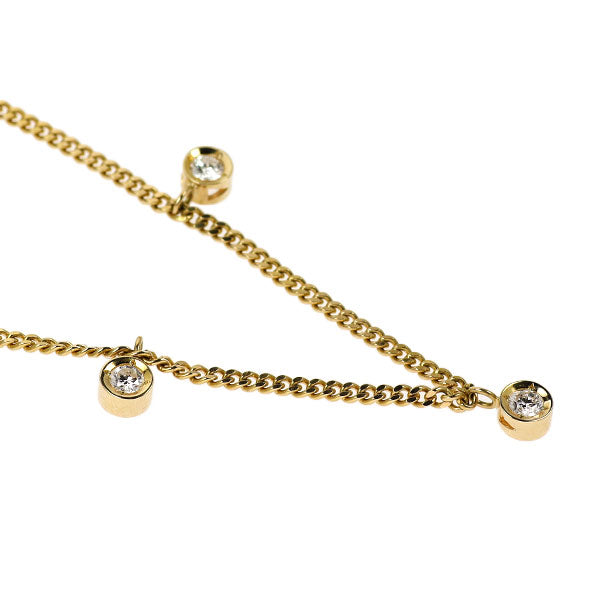 K18YG ダイヤモンド ステーション ネックレス 0.52ct