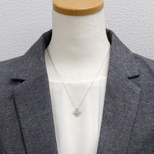 Pt950/ Pt850 ダイヤモンド ペンダントネックレス 0.27ct フラワー