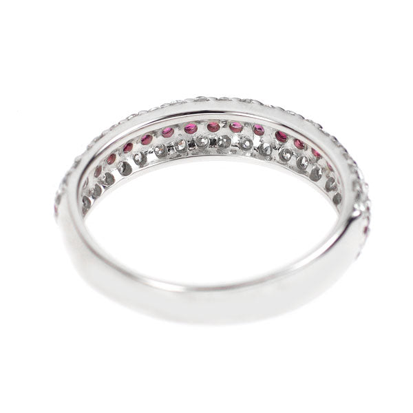 Pt900 ルビー ダイヤモンド リング 0.39ct D0.61ct