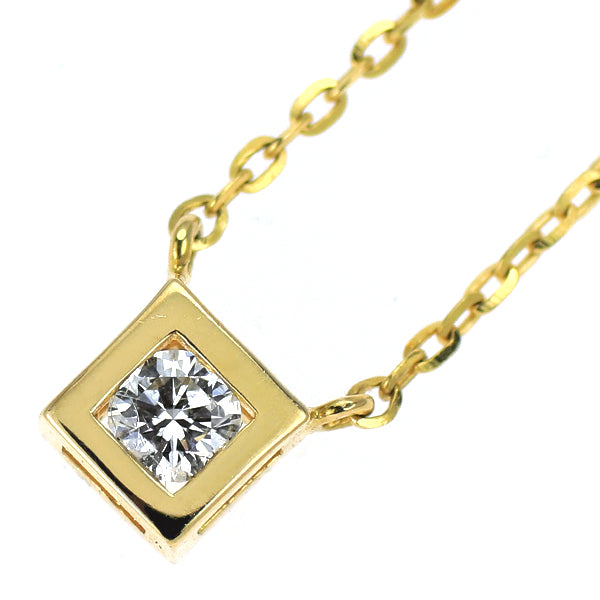 スタージュエリー K18YG ダイヤモンド ペンダントネックレス 0.04ct