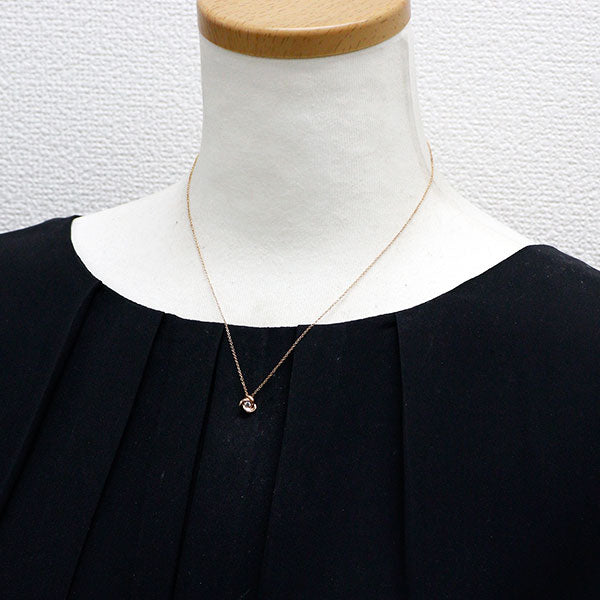 ポンテヴェキオ K18PG ダイヤモンド ペンダントネックレス 0.07ct フラワー