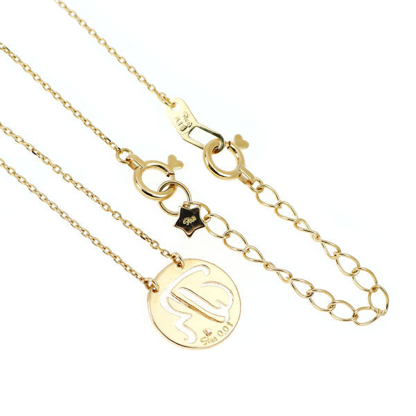 スタージュエリー K18YG ダイヤモンド ペンダントネックレス 0.01ct アジャスターパーツ付 イニシャル R