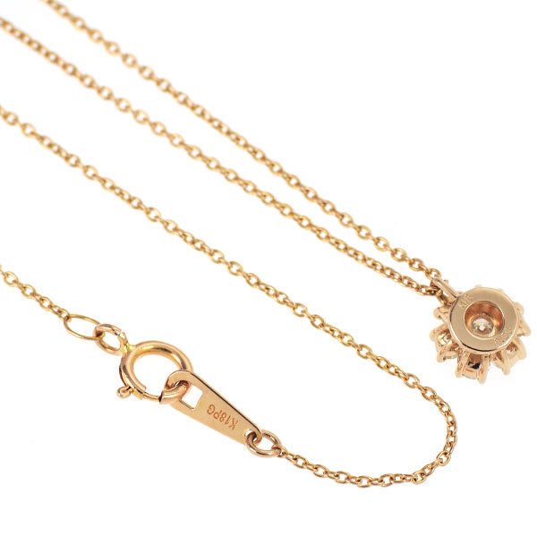 K18PG ダイヤモンド ペンダントネックレス 0.28ct  フラワー