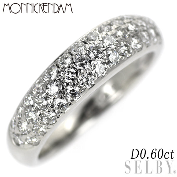 モニッケンダム Pt900 ダイヤモンド リング 0.60ct パヴェ